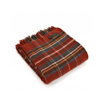 Pure New Wool Throw, Tartan, Ant. Royal Stewart
