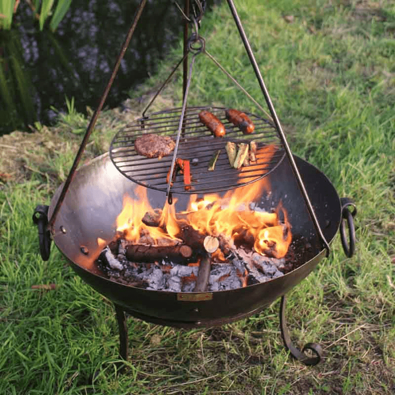 Tula Firebowl, Solid Steel, Low Stand, 70cm, Black