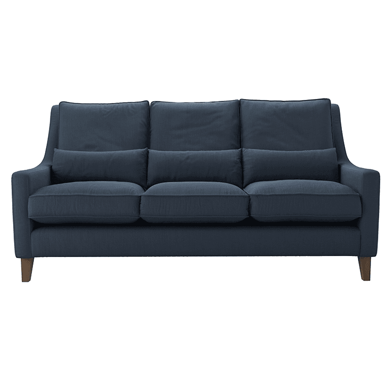 High Back Iggy 3 Seat Sofa, H101cm x W194cm x D97cm, Midnight Blue