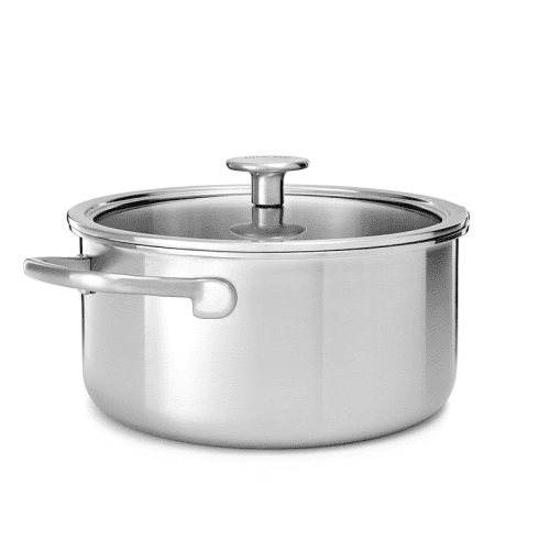 Image showing the MultiPly Stainless Steel Casserole with Lid, 20cm, Silver product.