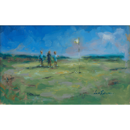 Image showing the Three Gimmies Framed Oil Painting on Canvas Board, 38 x 48cm, Multi product.