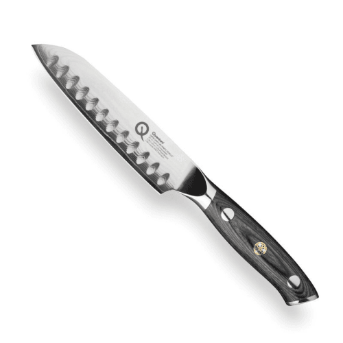 Image showing the Q30 Series Damascus Steel Santoku Knife, 12cm, Black product.
