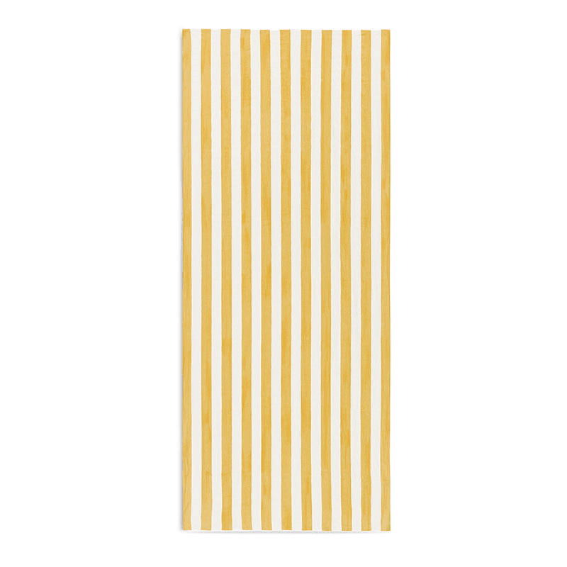 Stripe Linen Tablecloth, 300cm x 165cm, Lemon Yellow