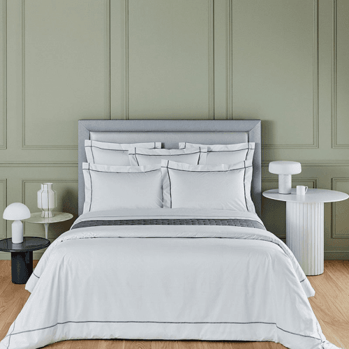 Image showing the Athena - 500 Thread Count Cotton Percale Standard Pillowcase, 50 x 75cm, Platine product.