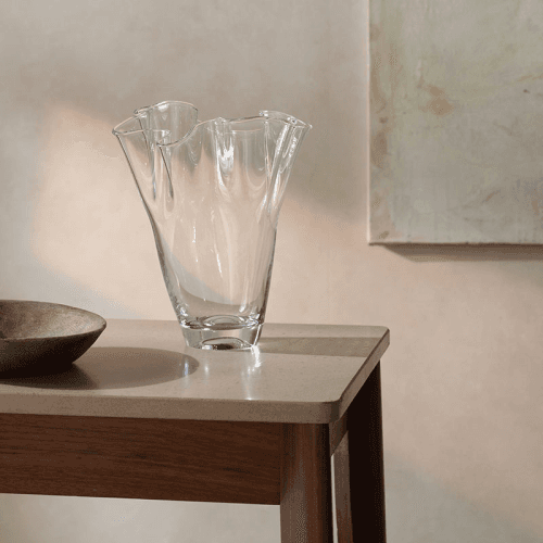 Image showing the Witcombe Frill Vase, H28cm, Clear product.
