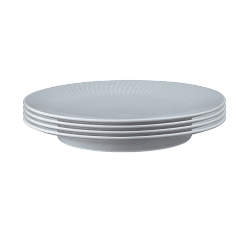 Image showing the Arc Set of 4 Dinner Plates, D27.5cm, Grey product.