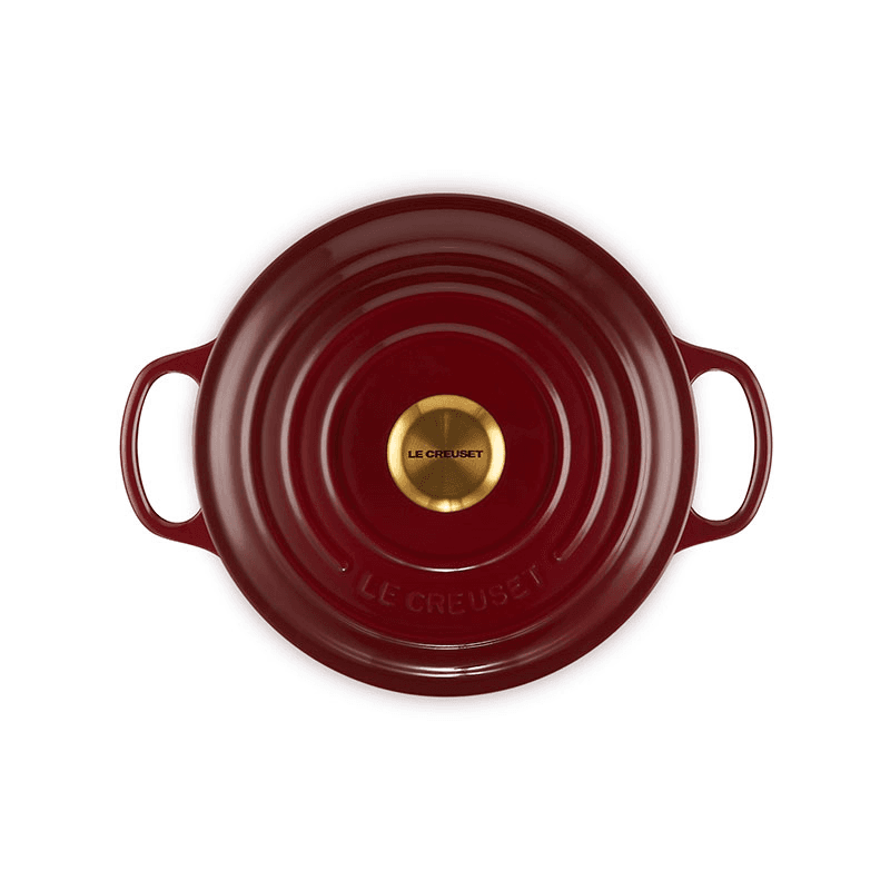 Signature Cast Iron Round Casserole, 24cm, Garnet