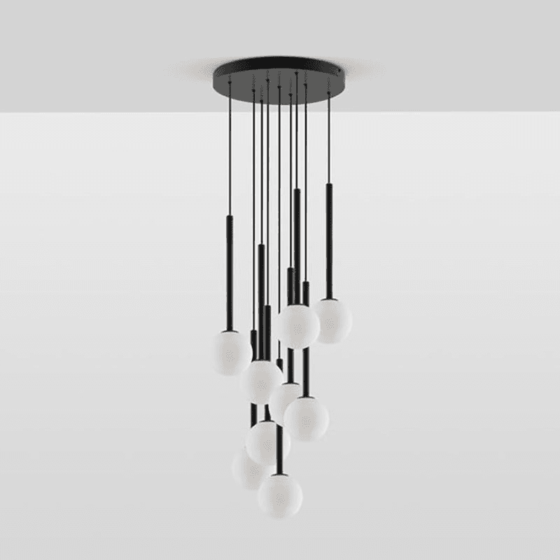 Globe Cluster Pendant Light, H99cm, Charcoal