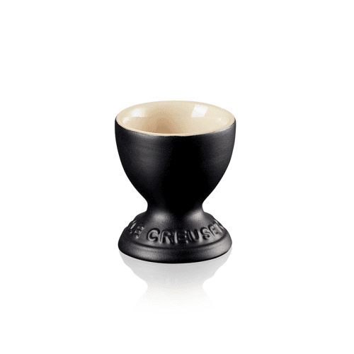Image showing the Stoneware Egg cup, Satin Black product.