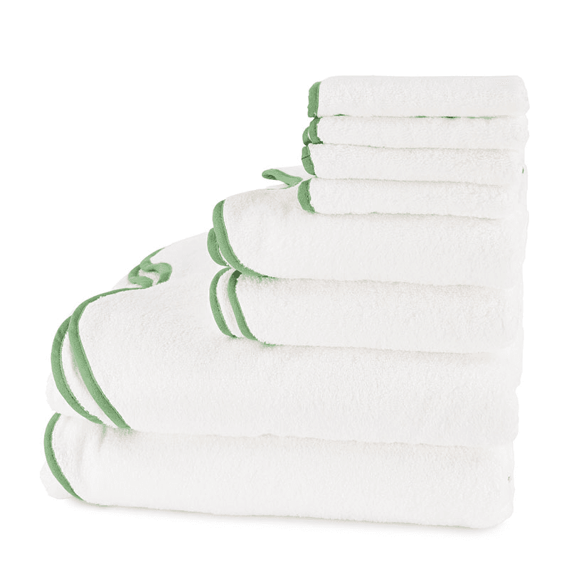 Amelia Scalloped Signature Towel Bundle, Asparagus