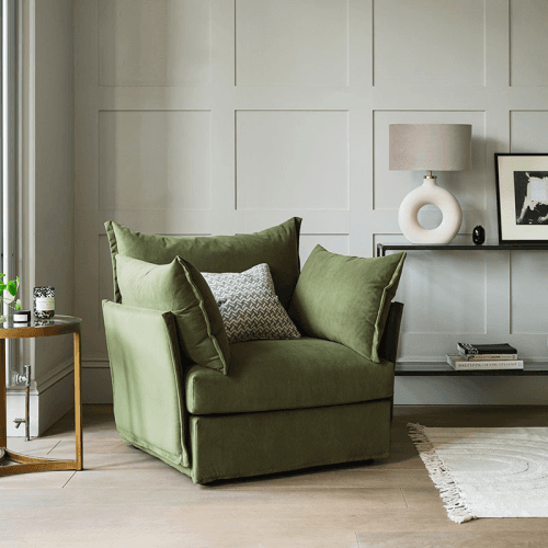 Image showing the Model 06 Velvet Armchair, Vine product.