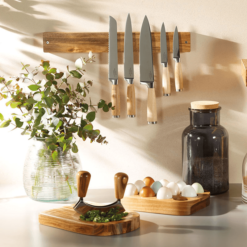 Natural Elements Mezzaluna set, 25 x 18cm, Acacia Wood