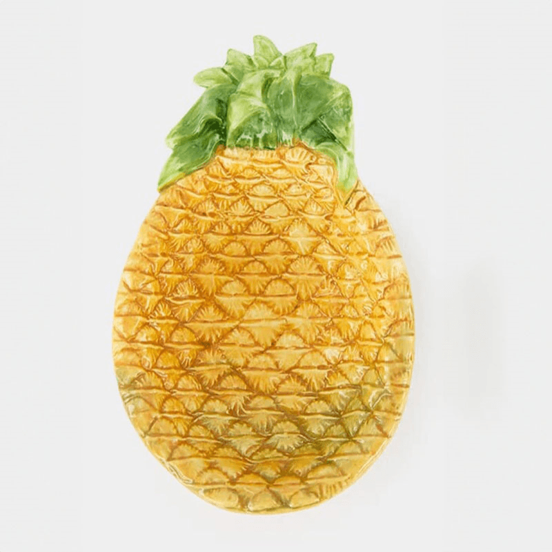 Pineapple Plate, D33cm, Yellow