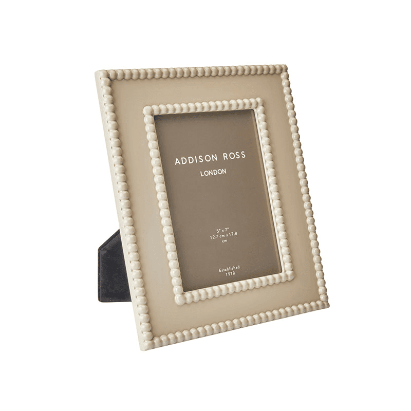 Lacquer Bobbin Photo Frame, 5 x 7", Cappuccino