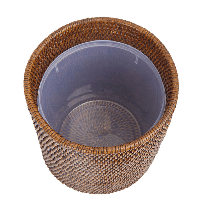 Rattan Bathroom Bin, H27cm, Natural