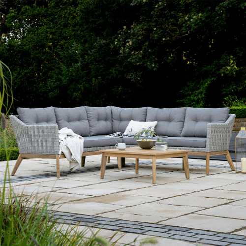 Image showing the Larissa Corner Set, Light Kubu Grey product.