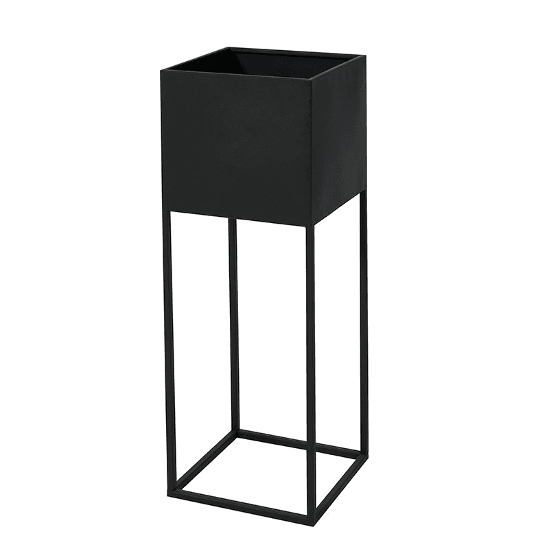 Metal Set of 2 Metal Planters, Graphite
