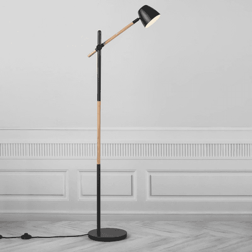 Image showing the Theo Floor Lamp, H130.5cm, Black product.