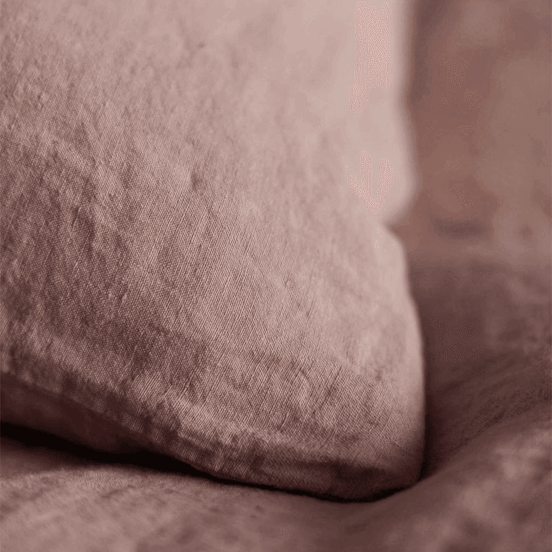 Linen Duvet Cover, Superking, Vintage Rose