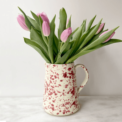 Image showing the Splatter Jug, H18cm, Cranberry product.