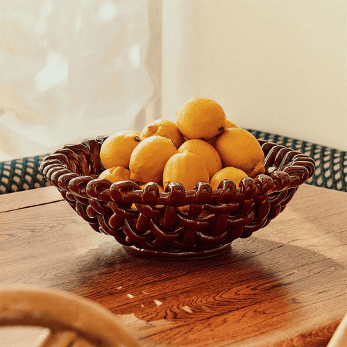 Image showing the Juicy Basketweave Bowl, D39cm, Burgundy product.