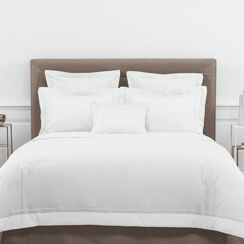Lutece - 300 Thread Count Egyptian Cotton Sateen Standard Pillowcase, 50 x 75cm, Blanc