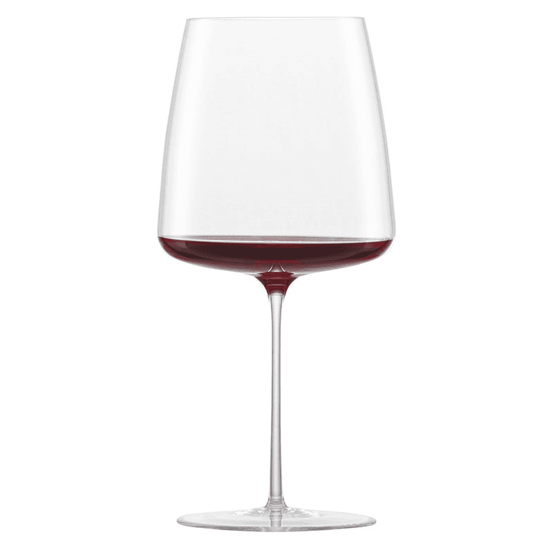Simplify Set of 2 Crystal Burgundy Red Wine Glasses, 740ml, Clear
