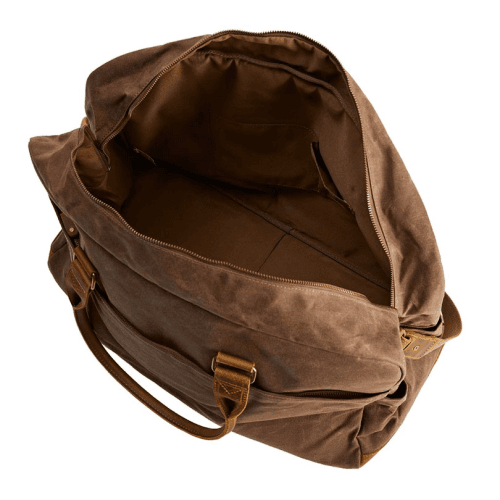 Image showing the Waxed Canvas Weekend Bag, Tobacco Brown product.