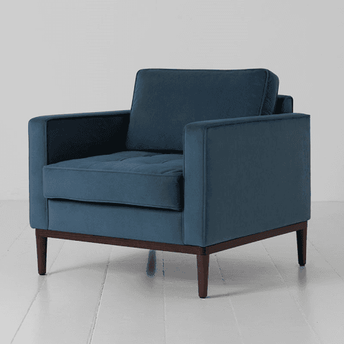 Image showing the Model 02 Velvet Armchair, Teal product.