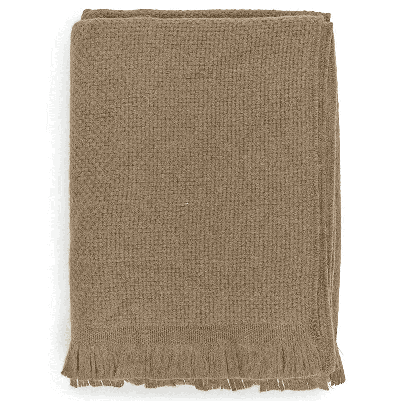 Alpaca Basketweave Throw, 130 x 180cm, Natural