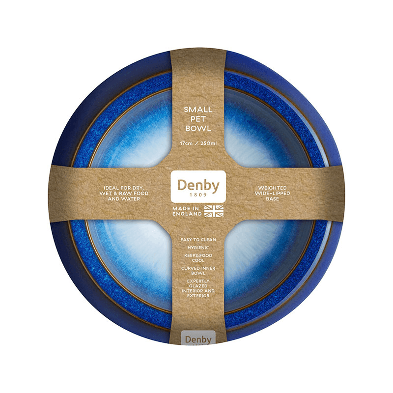 Blue Haze Pet Bowl, D17 x H6cm, Blue