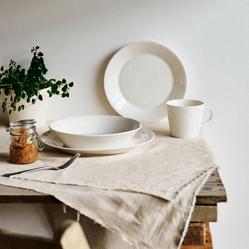 Pure Dinner Plates Set of 4, D28cm, White