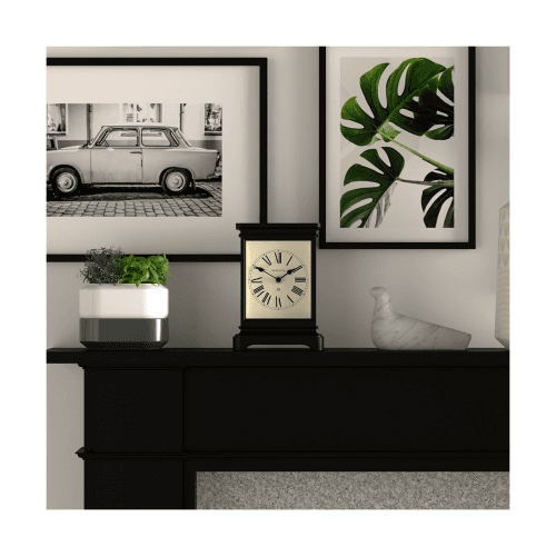 Image showing the Time Lord Mantel clock, H22 x W14 x D8cm, Black product.