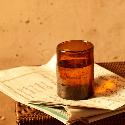 Image showing the Zomi Set of 4 Tumblers, H10.5cm, Amber product.