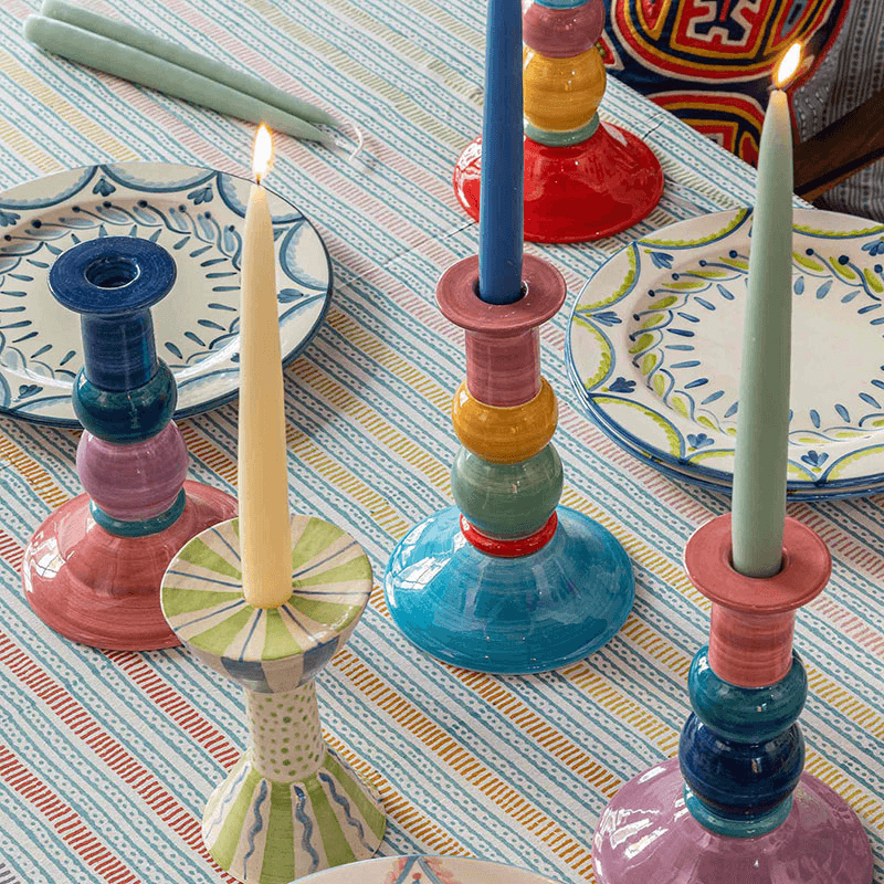 Lines & Dots Tablecloth, 180 x 225cm, Mutli