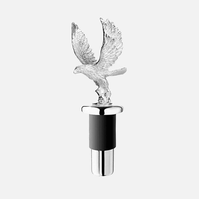 Birds of Prey Silver Plated Bottle Stopper, 11.5 x 4cm, Silver