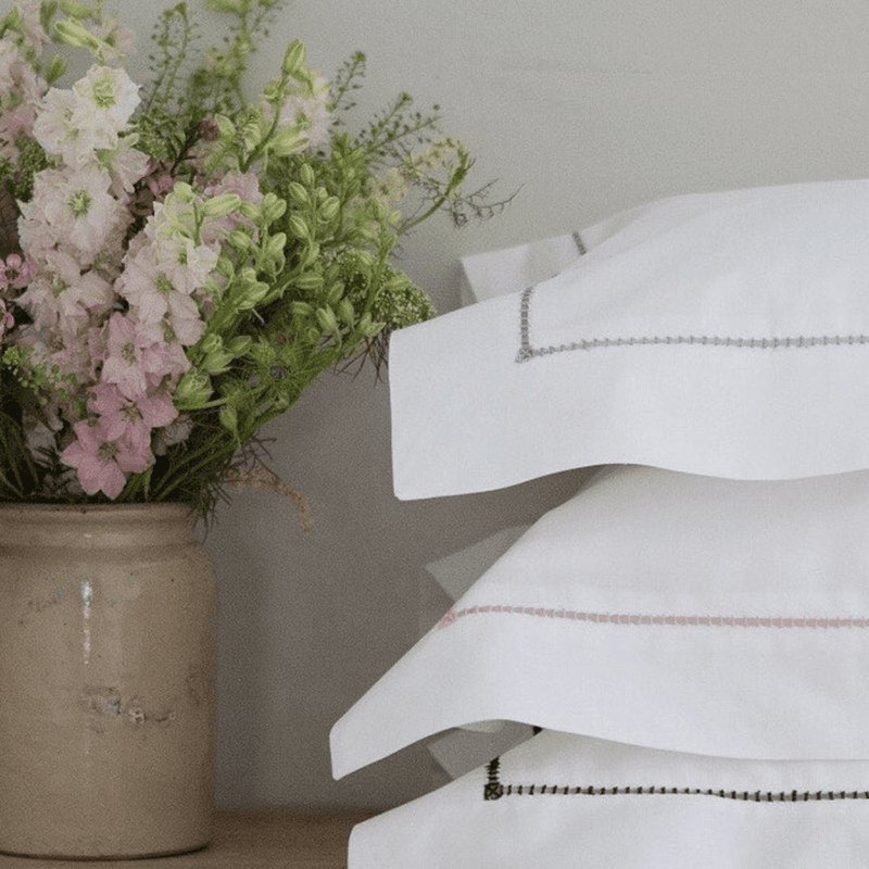 Ladderstitch Pillowcase, 50 x 75cm, Pink
