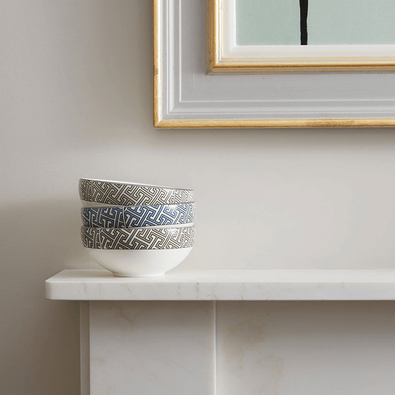 Maze Breakfast Bowl, D15cm, Truffle