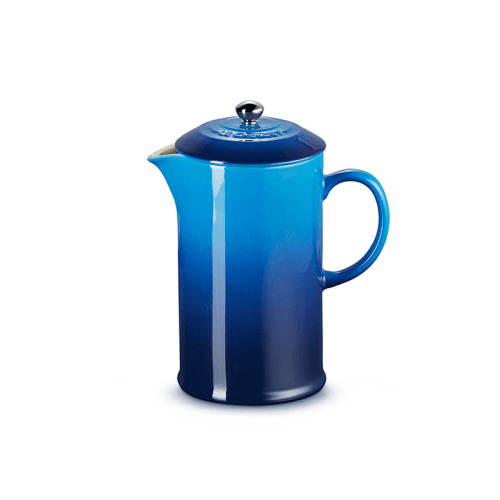 Image showing the Stoneware Cafetiere with Metal Press, 1L, Azure product.