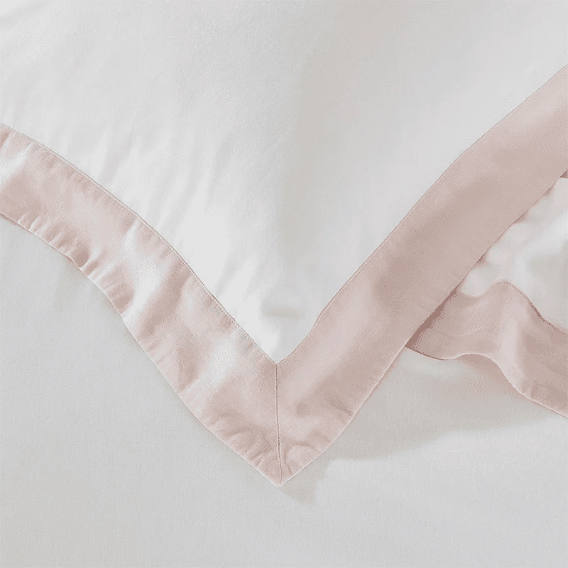 Portobello King Size Duvet Cover, White/Petal