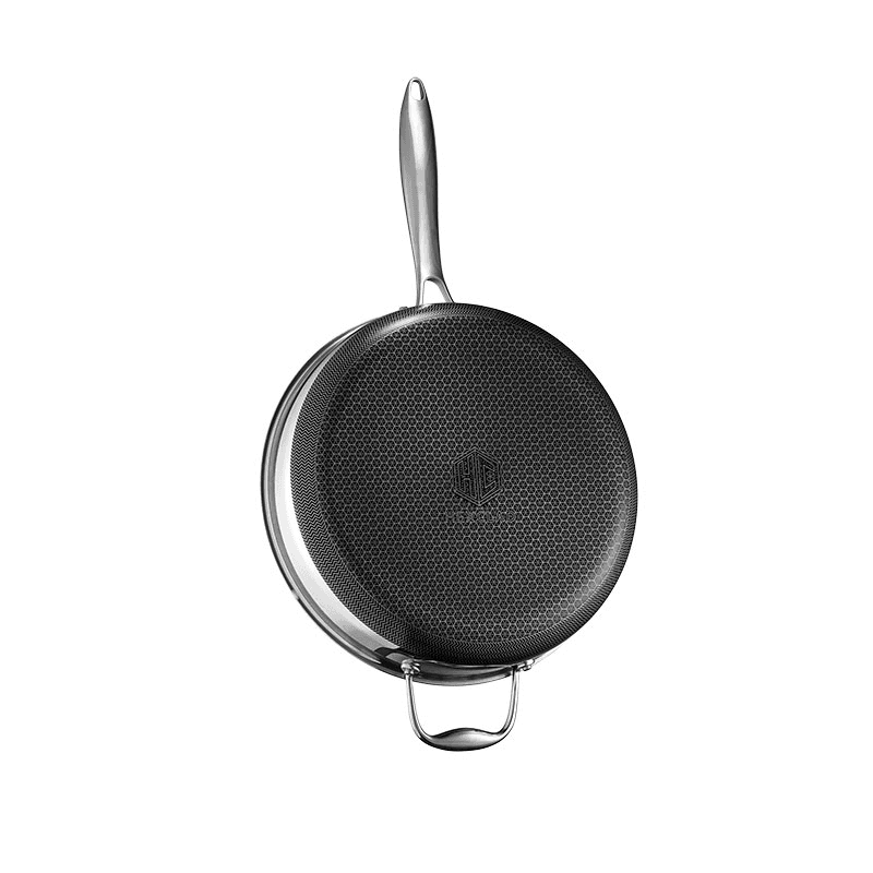 Hybrid Deep Saute Pan with Lid, 4.3L, Steel