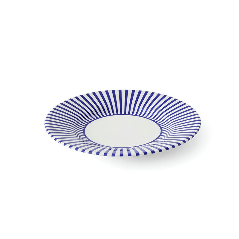 Stecatto Set of 4 Side Plates, D18cm, White and Blue