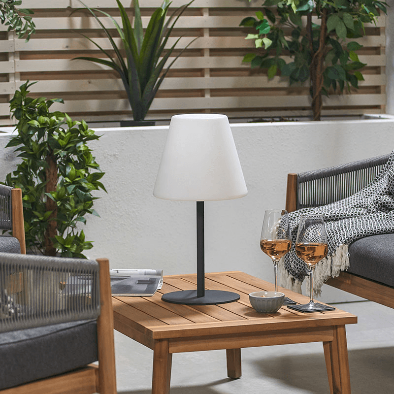 Outdoor Table Lamp, H50cm, Grey