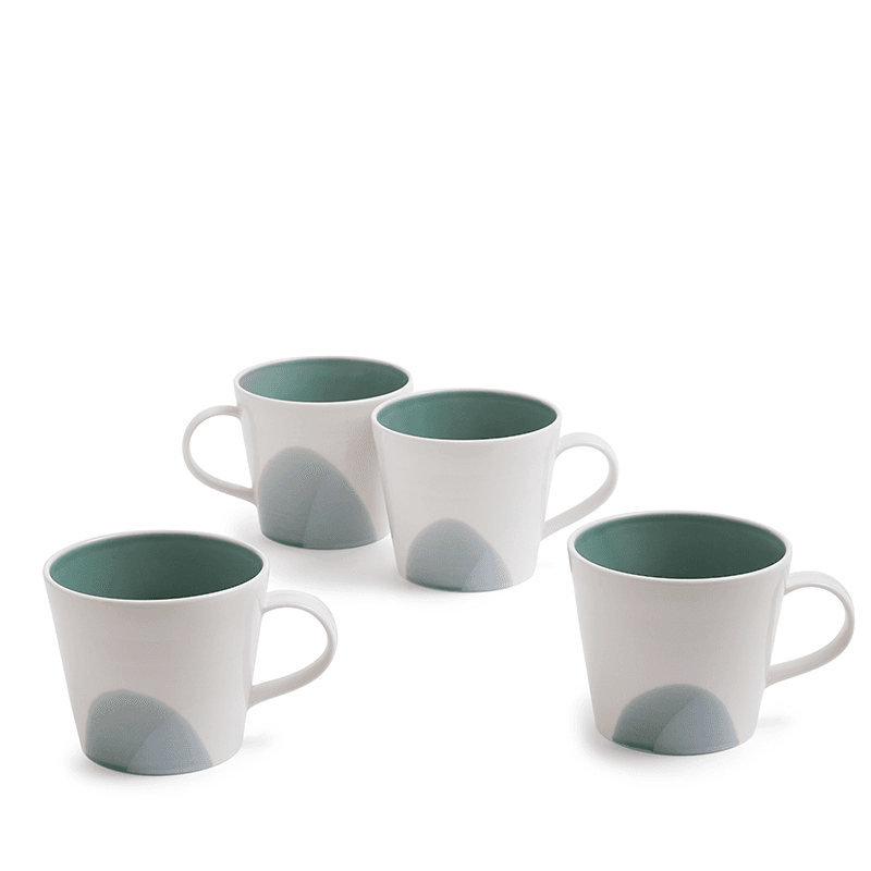 Signature 1815 Set of 4 Mugs, 400ml, Green