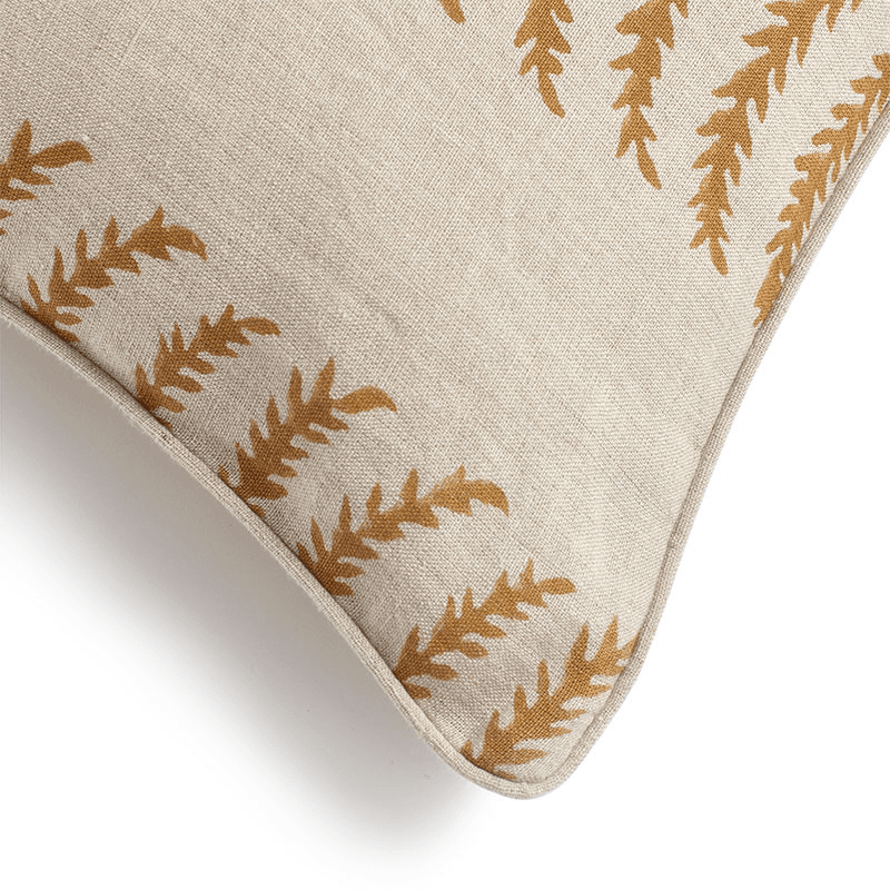Areca Cushion Cover, 56 x 56cm, Mustard