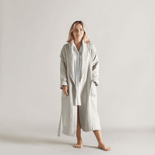 Image showing the The Dream Cotton Robe, Medium, Clay product.