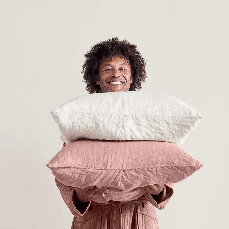Linen Pillowcase Pair, Standard, Clay