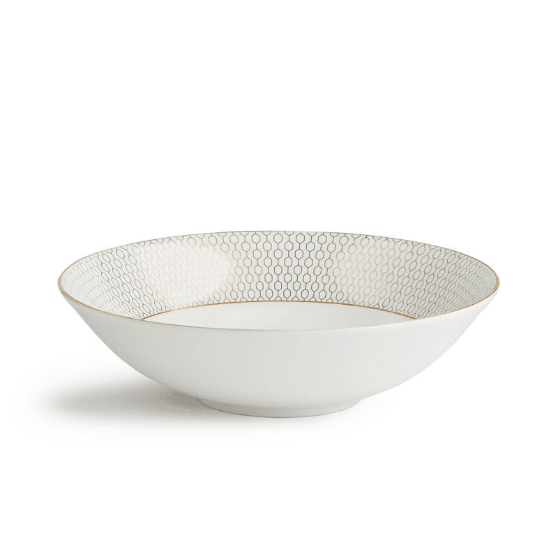 Gio Gold Soup/Cereal bowl, D21cm, Gold/White