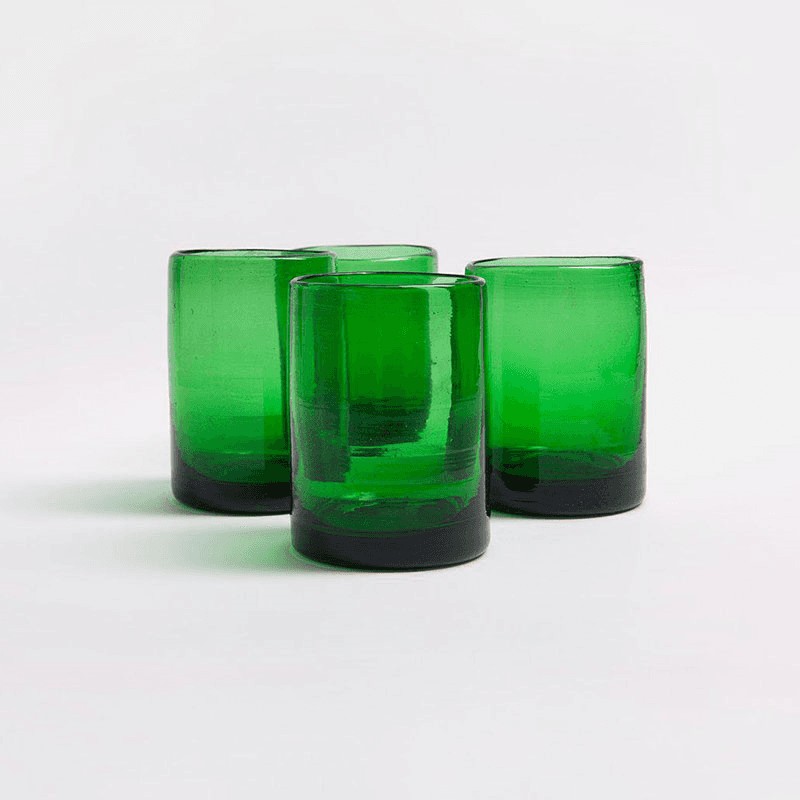 Zomi Set of 4 Tumblers, H10.5cm, Green