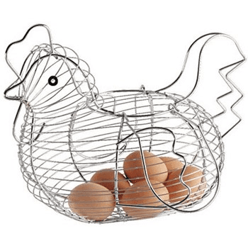 Image showing the Chrome plated wire large chicken basket, 30 x 25cm product.